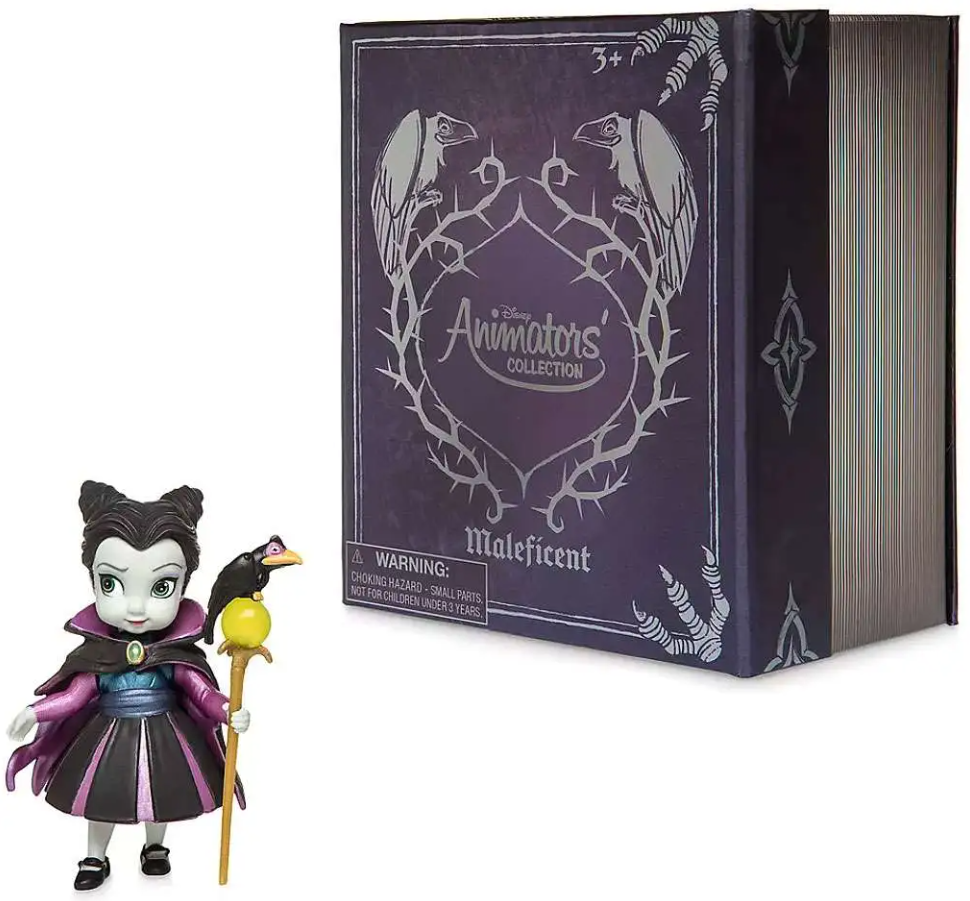 Disney Store - Animators' Collection - 3" Figurine - Sleeping Beauty - Maleficent with Diablo