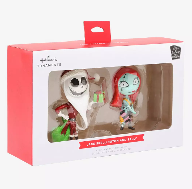 Hallmark Ornament (2021) - Nightmare Before Christmas - Jack Skellington & Sally 2PC Set