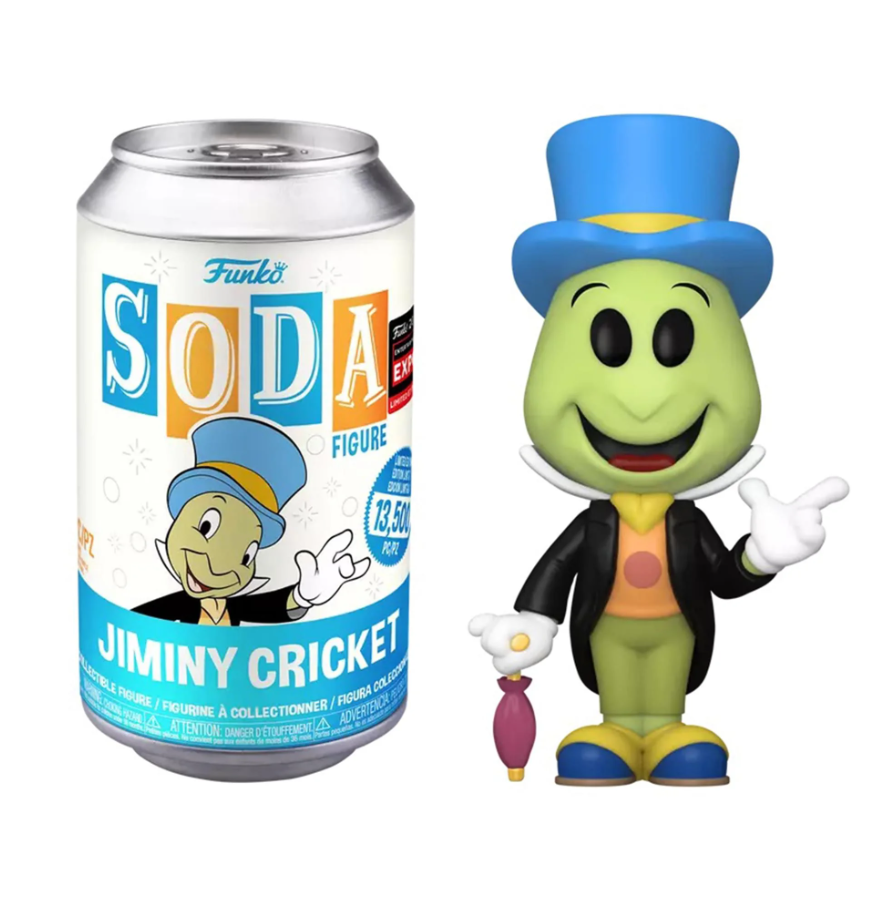 SODA by Funko - Disney - Pinocchio - Jiminy Cricket - 2024 Entertainment Expo Shared EXCLUSIVE - LE 13500 pc - CHANCE OF CHASE