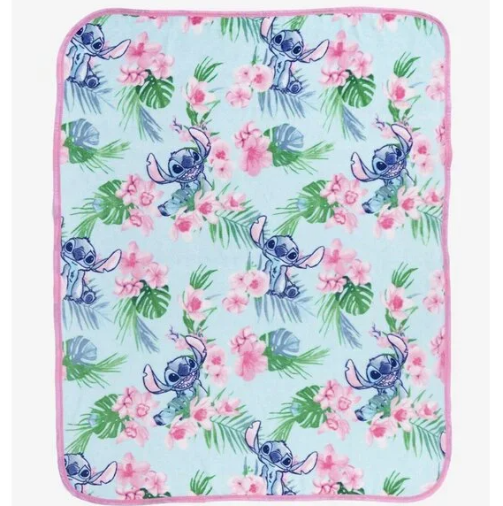 Throw Blanket - Disney - Lilo & Stitch - Tropical Flowers (48"x60")