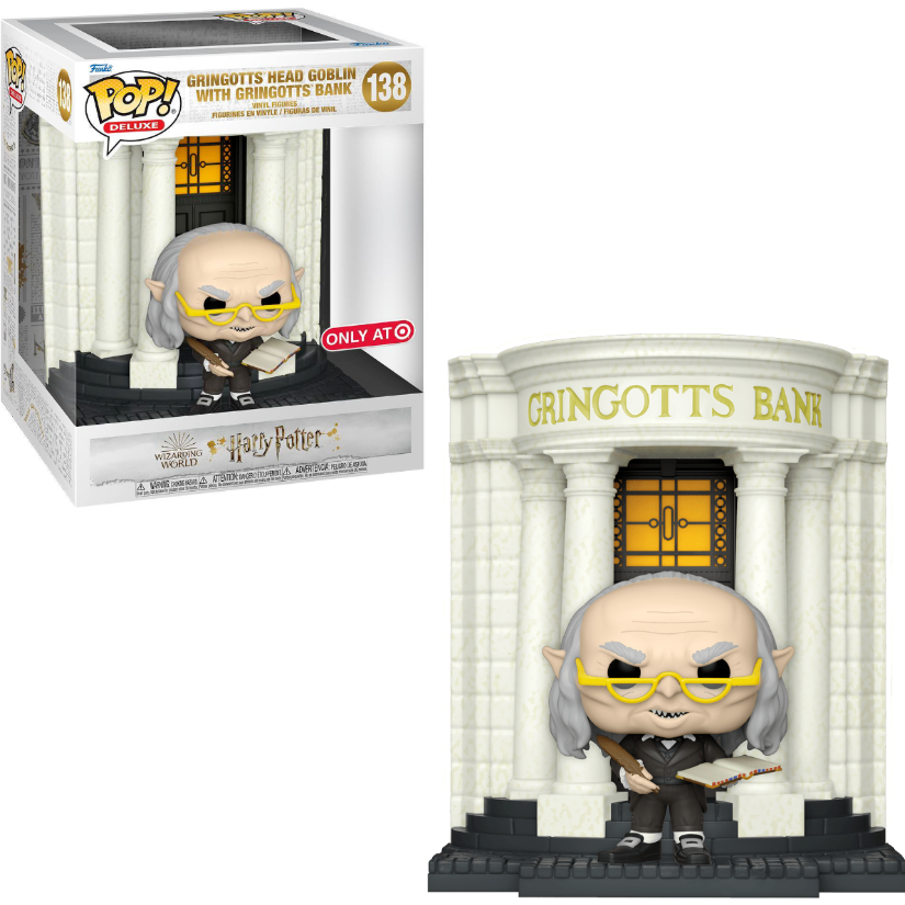 Funko POP! Deluxe - Harry Potter - Gringotts Head Goblin with Bank (#138) - EXCLUSIVE