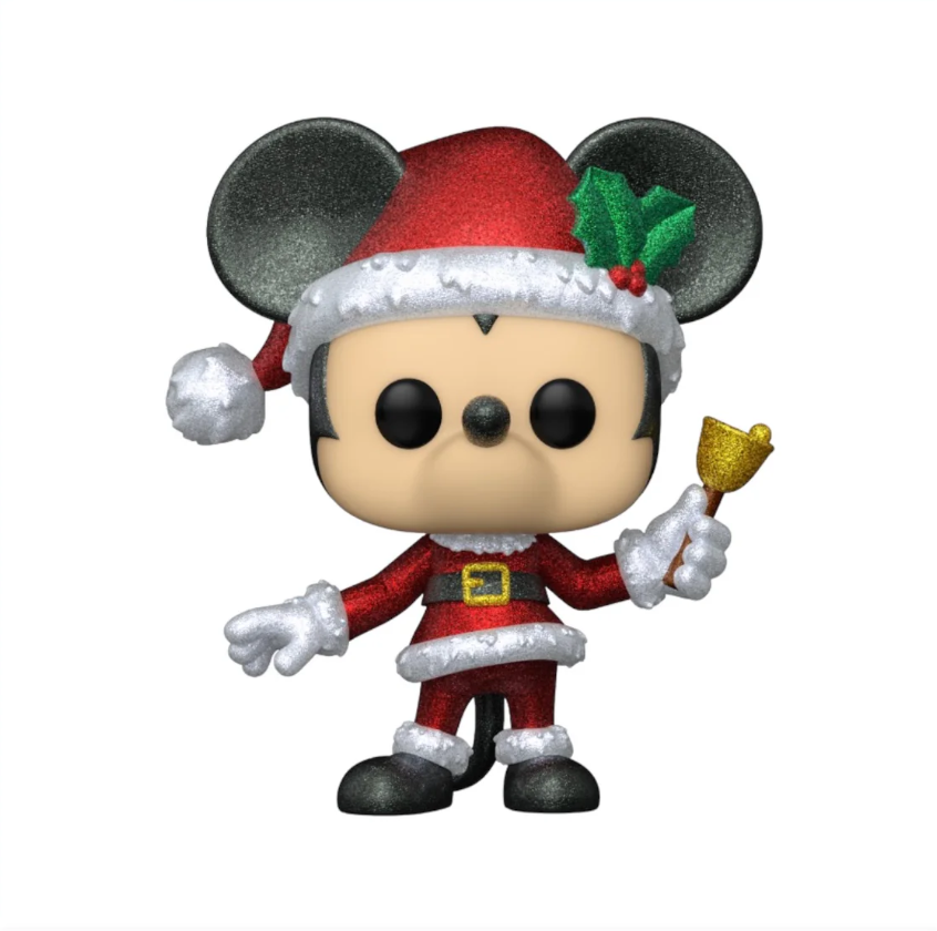 Funko POP! Disney - Holiday 2023 - Mickey Mouse with Santa Hat - Diamond Glitter (#612) - EXCLUSIVE