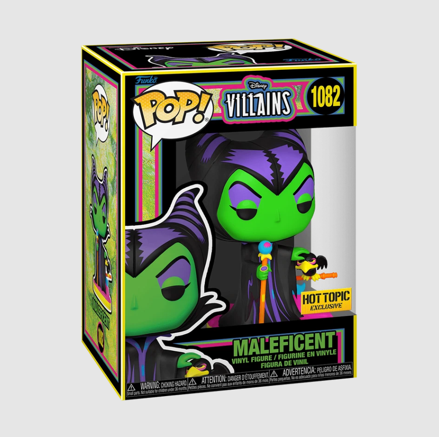 Funko POP! Disney - Villains - Maleficent with Diablo - Black Light (#1082) - EXCLUSIVE