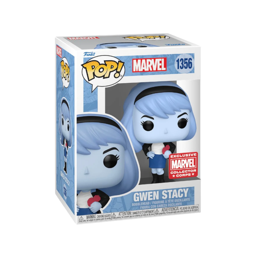 Funko POP! Marvel - Collector Corps - Gwen Stacy with Heart - Blue (#1356) - EXCLUSIVE