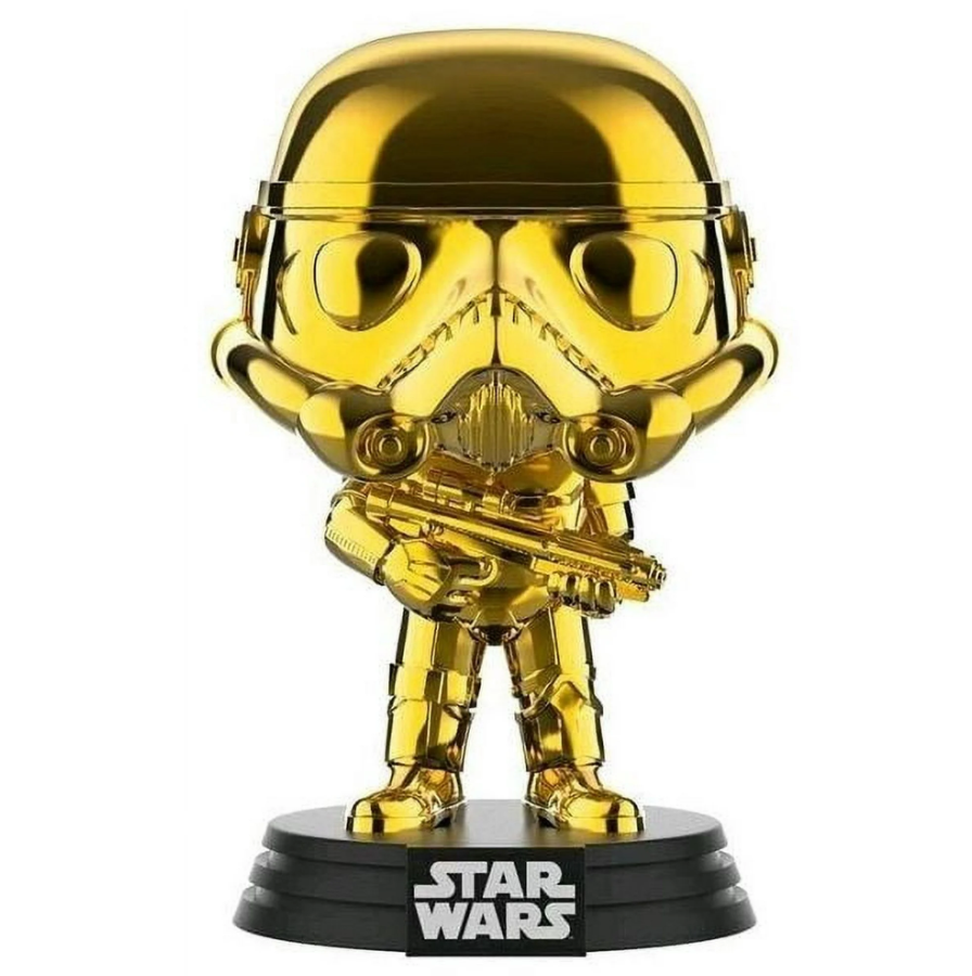 Funko POP! Star Wars - Stormtrooper - Gold Chrome (#296) - 2019 Galactic Convention EXCLUSIVE