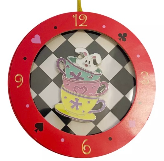 Collectible Pin - Disney Parks - Holiday Ornament Box - Alice in Wonderland - Mad Tea Party with White Rabbit (2021)