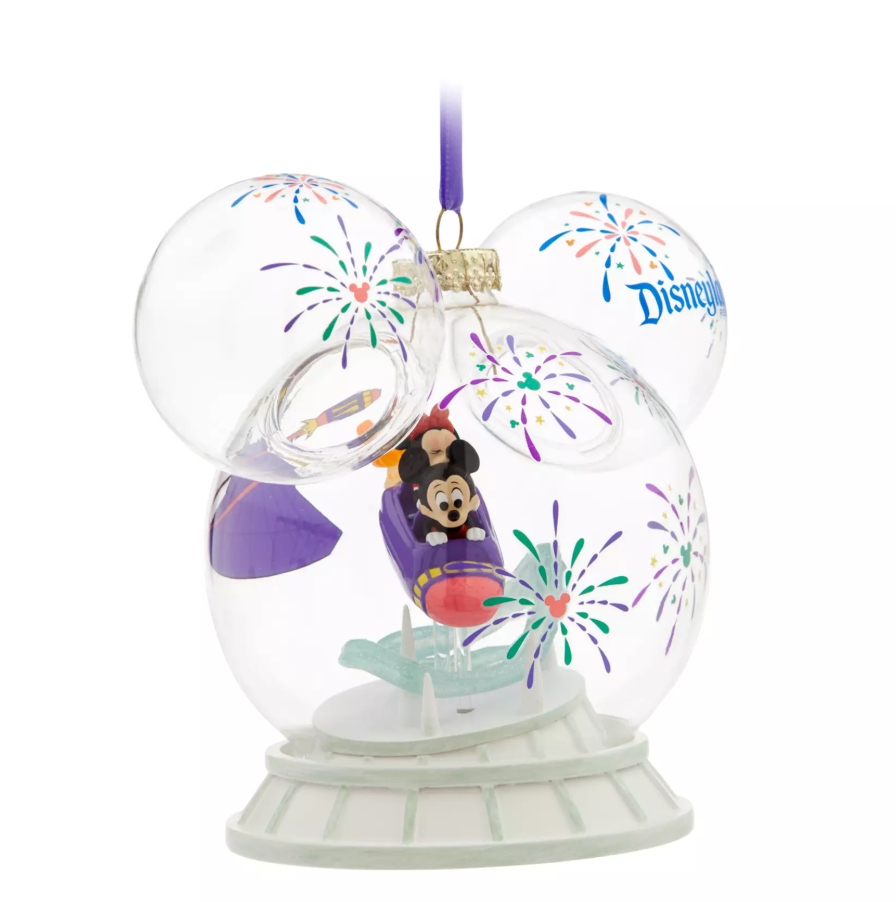 Disney Ornament (2025) - Disneyland Resort - Space Mountain with Mickey & Minnie - Icon Glass Ball