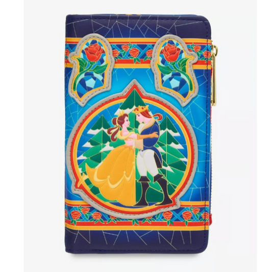 Loungefly Wallet - Disney - Beauty and the Beast - Stained Glass - EXCLUSIVE