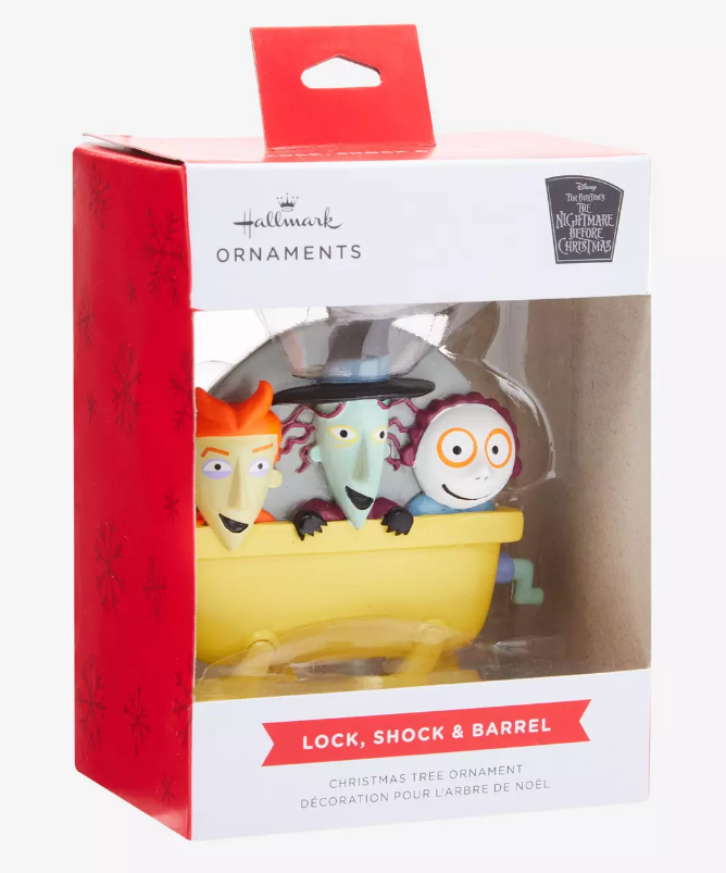 Hallmark Ornament (2021) - Disney - The Nightmare Before Christmas - Lock, Shock, & Barrel in Bathtub