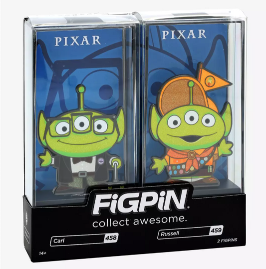 FiGPiN - Disney PIXAR - Alien Remix - Carl & Russell - Glitter Enamel Pin Set - EXCLUSIVE