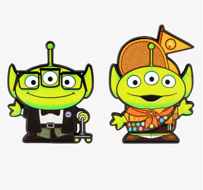 FiGPiN - Disney PIXAR - Alien Remix - Carl & Russell - Glitter Enamel Pin Set - EXCLUSIVE