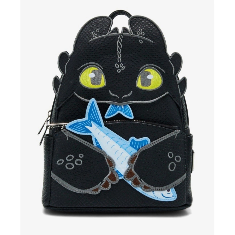 Loungefly Mini Backpack - How to Train Your Dragon - Toothless w/ Fish - EXCLUSIVE
