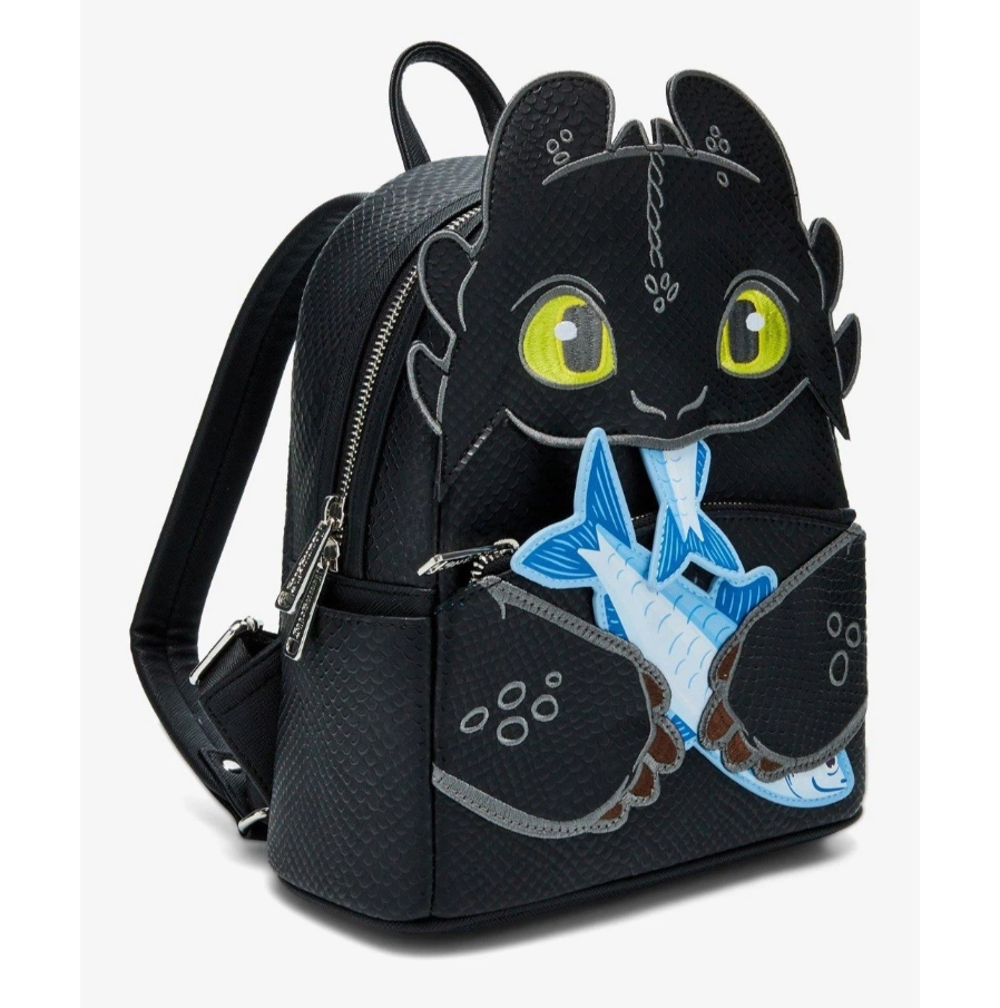 Loungefly Mini Backpack - How to Train Your Dragon - Toothless w/ Fish - EXCLUSIVE