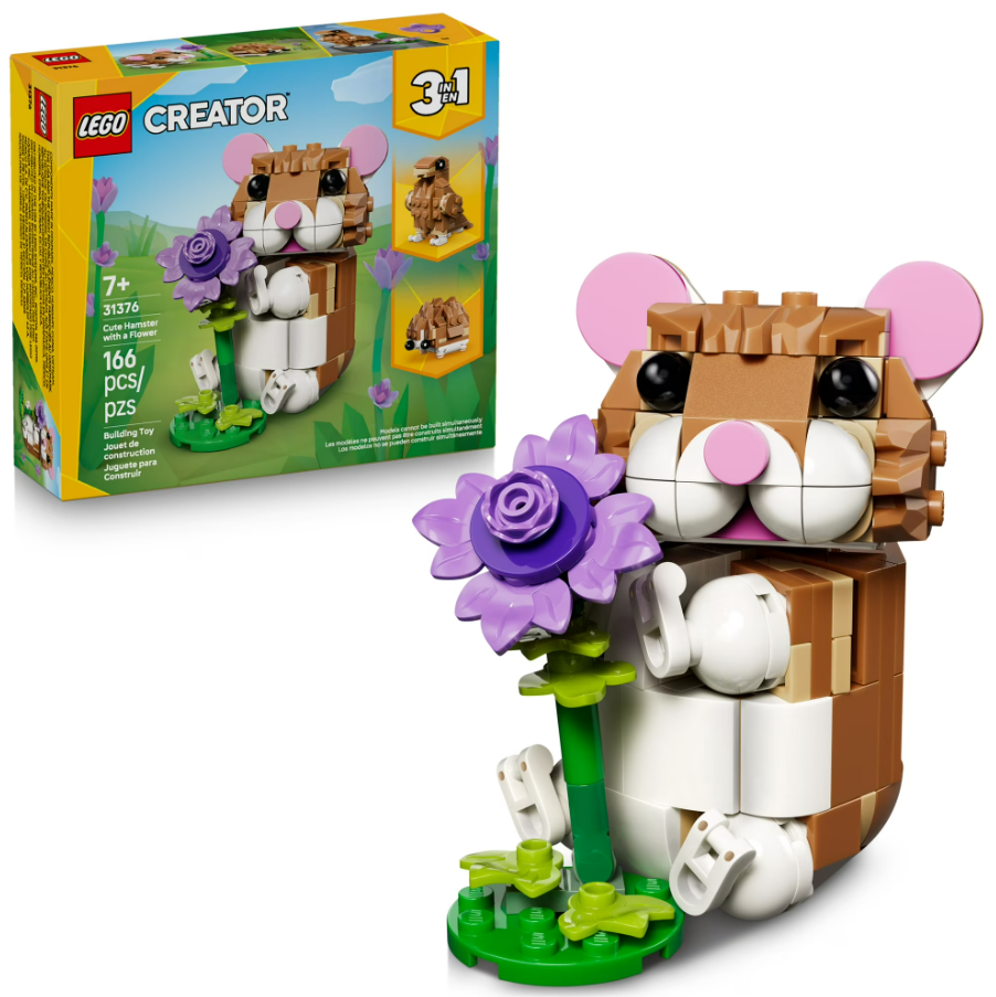 LEGO 31376 - Creator 3 in 1 - Cute Hamster with a Flower (166pc)