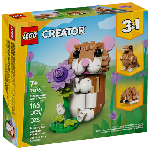 LEGO 31376 - Creator 3 in 1 - Cute Hamster with a Flower (166pc)