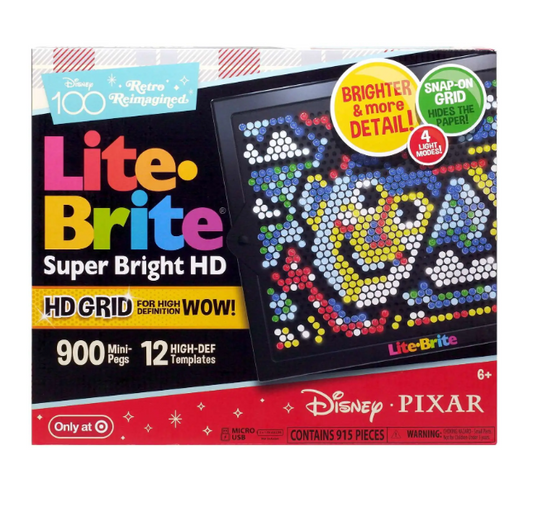 Lite Brite - Disney100 - Retro Reimagined - Super Bright HD - EXCLUSIVE