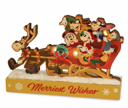 Table Top Holiday Decoration - Disney - Merriest Wishes - Santa Mickey & Friends