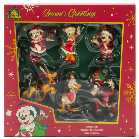 Mickey Mouse Family Christmas Collection (2025) - Ornament Set - Mickey & Friends - Set of 6