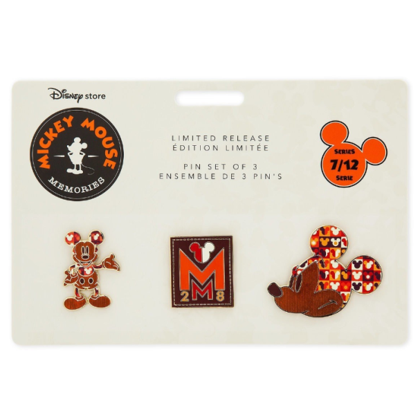 Collectible Pin Set - Disney - Mickey Mouse Memories - July 2018 - Corduroy Mickey