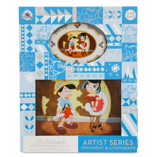 Ornament & Lithograph Set - Disney - Artist Collection - Pinocchio - LE 3700