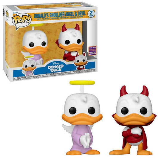 Funko POP! Disney - Donald Duck's Shoulder Angel & Devil - 2022 WonderCon EXCLUSIVE