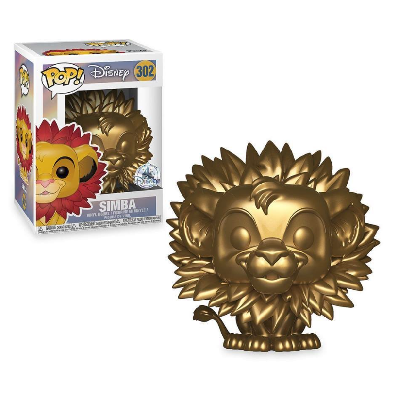 Funko POP! Disney - The Lion King - Simba with Leaf Mane - Gold (#302) - EXCLUSIVE