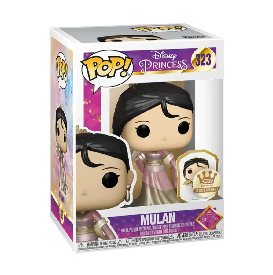 Funko POP! Disney - Ultimate Princess - Gold Series - Mulan with Pin (#323) - EXCLUSIVE