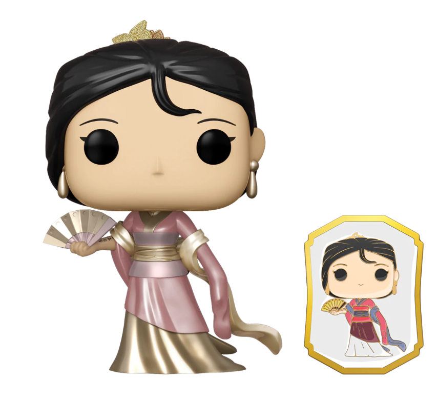 Funko POP! Disney - Ultimate Princess - Gold Series - Mulan with Pin (#323) - EXCLUSIVE