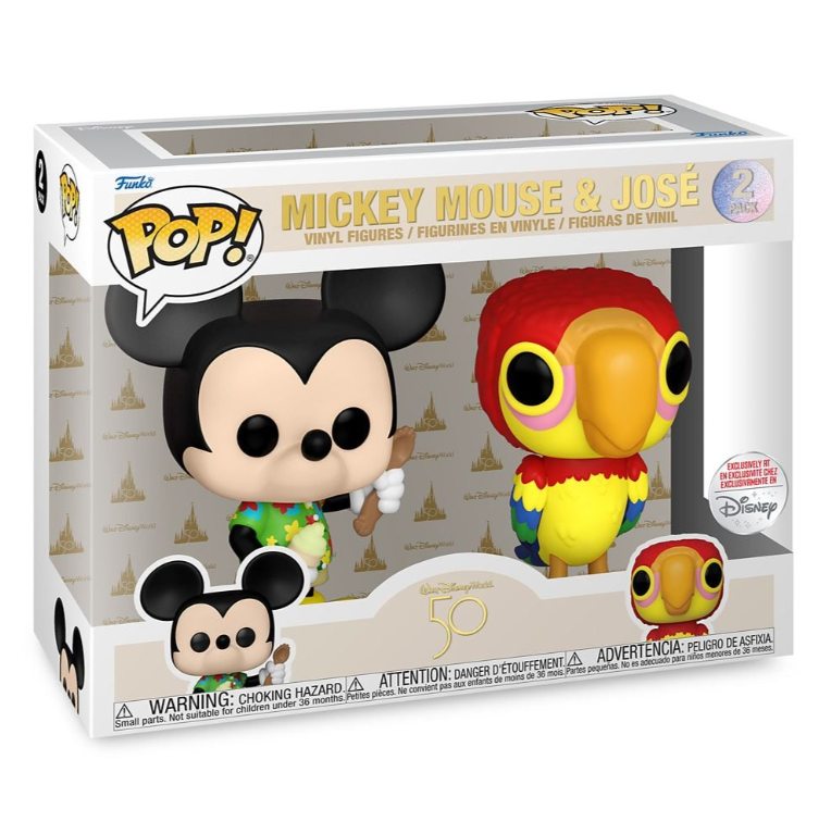 Funko POP! Disney - WDW 50th - Enchanted Tiki Room - Mickey Mouse & Jose - EXCLUSIVE