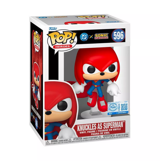 Funko POP! Heroes - DC x Sonic the Hedgehog - Knuckles as Superman (#596) - EXCLUSIVE
