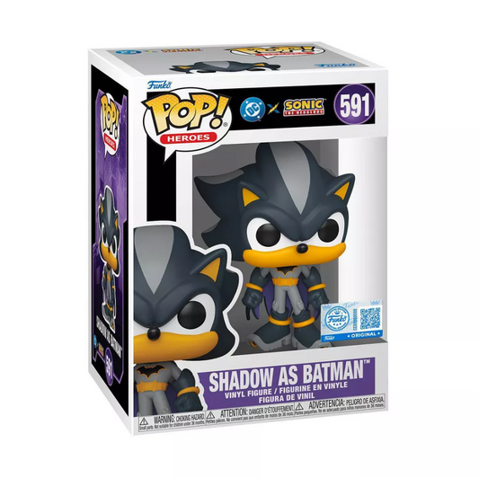 Funko POP! Heroes - DC x Sonic the Hedgehog - Shadow as Batman (#591) - EXCLUSIVE