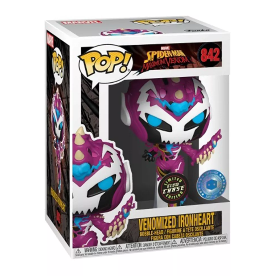 Funko POP! Marvel - Spider-Man Maximum Venom - Venomized Ironheart (#842) - GLOW CHASE VARIANT EXCLUSIVE