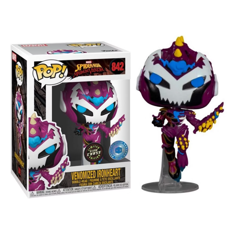 Funko POP! Marvel - Spider-Man Maximum Venom - Venomized Ironheart (#842) - GLOW CHASE VARIANT EXCLUSIVE