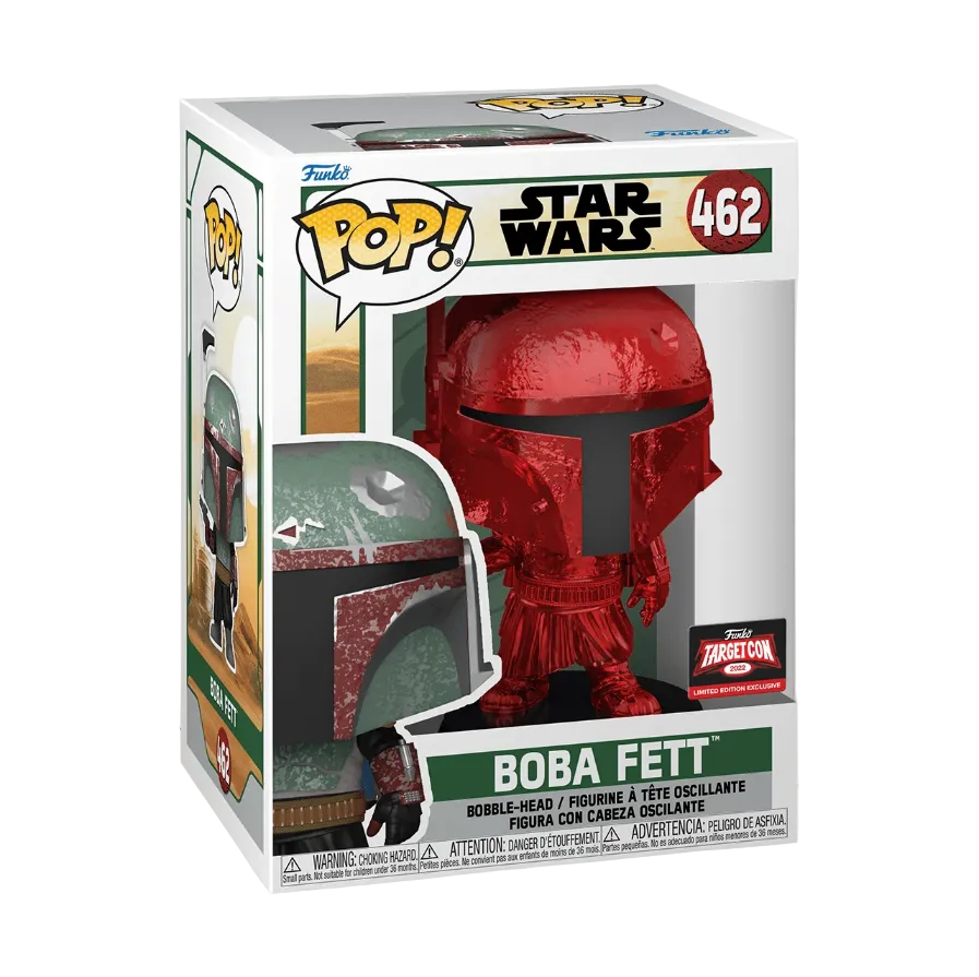 Funko POP! Star Wars - Boba Fett - Red Chrome (#462) - 2022 TargetCon EXCLUSIVE