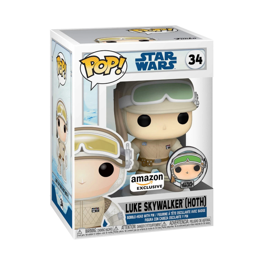 Funko POP! Star Wars - The Empire Strikes Back - Luke Skywalker w/Pin (#34) - EXCLUSIVE
