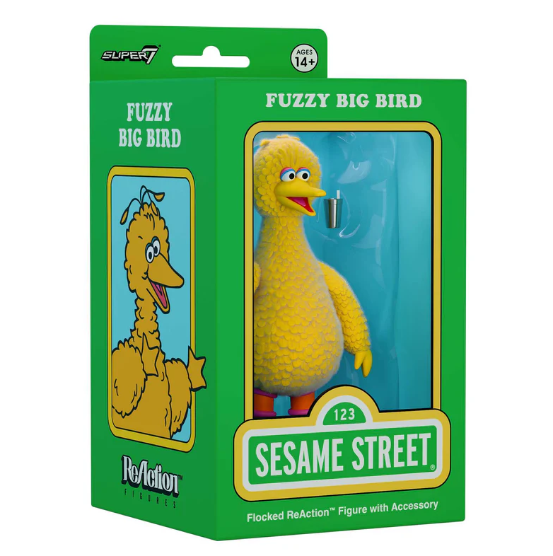 ReAction by Super7 - Sesame Street - Fuzzy Big Bird - EXCLUSIVE