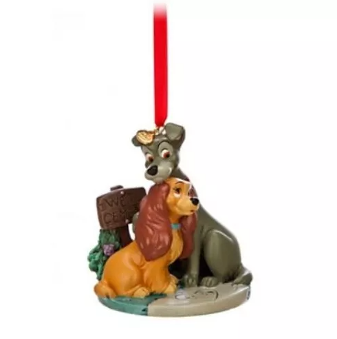 Disney Sketchbook Ornament (2014) - Lady & The Tramp - Wet Cement