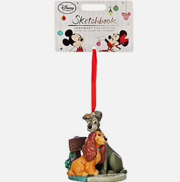 Disney Sketchbook Ornament (2014) - Lady & The Tramp - Wet Cement