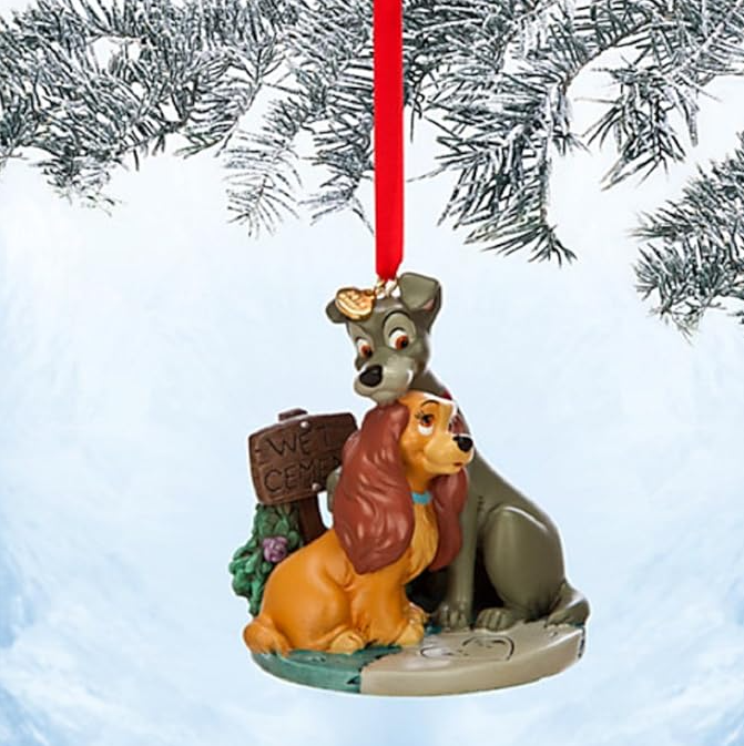 Disney Sketchbook Ornament (2014) - Lady & The Tramp - Wet Cement