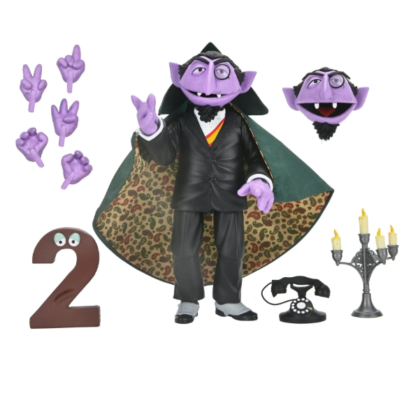 NECA - Ultimate Action Figure - Sesame Street - Volume 3 - Count von Count (Featuring the Number 2)