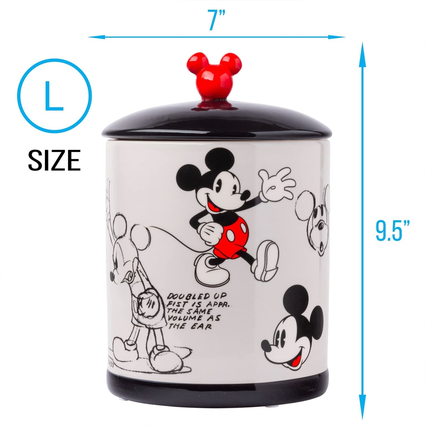 Cookie Jar - Disney - Vintage Mickey Mouse Sketch by Silver Buffalo
