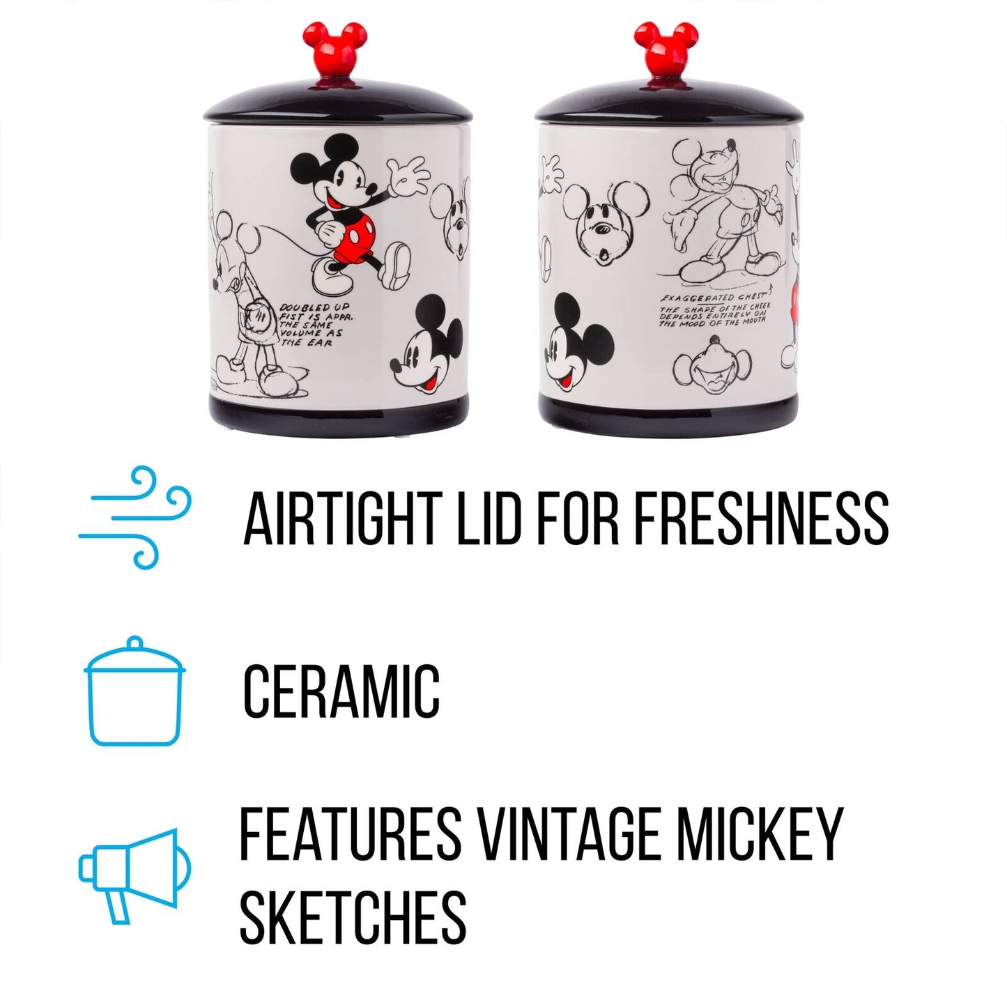 Cookie Jar - Disney - Vintage Mickey Mouse Sketch by Silver Buffalo