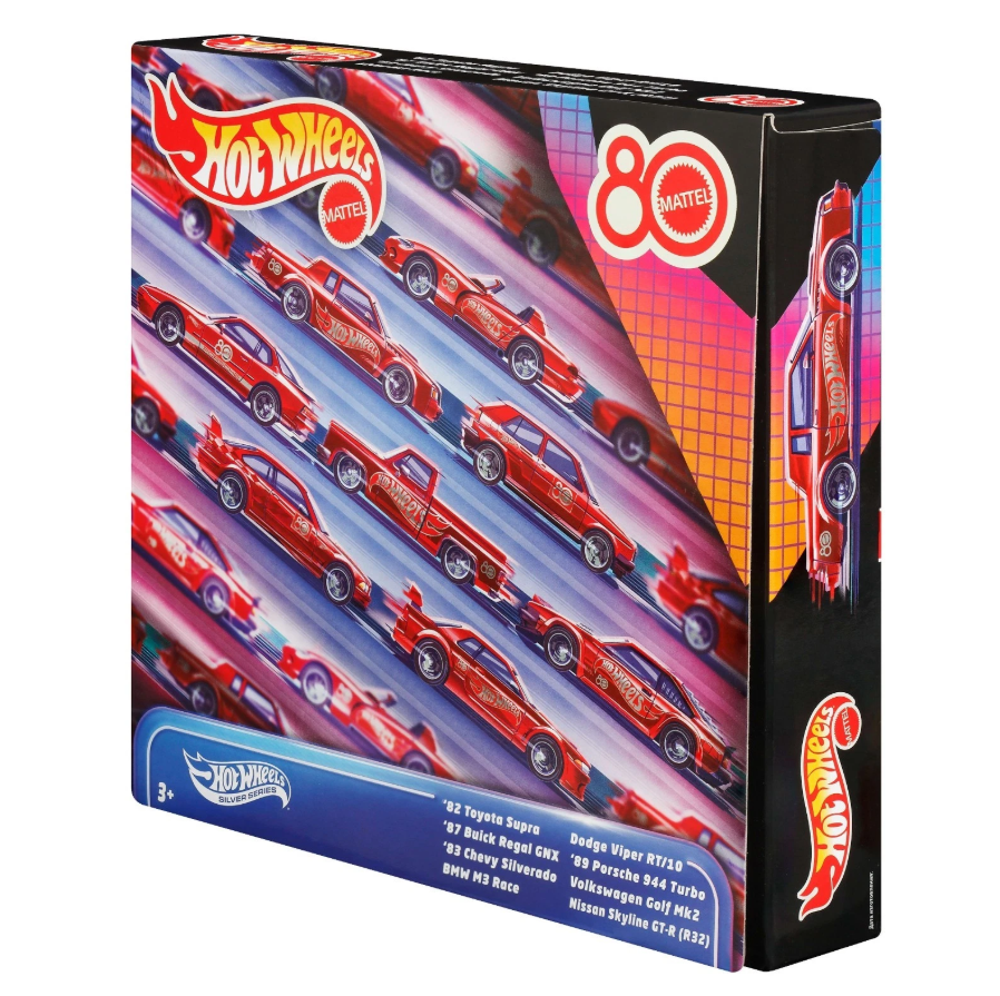Hot Wheels - Silver Series - Mattel 80th Anniversary - Collector Set - Set of 8