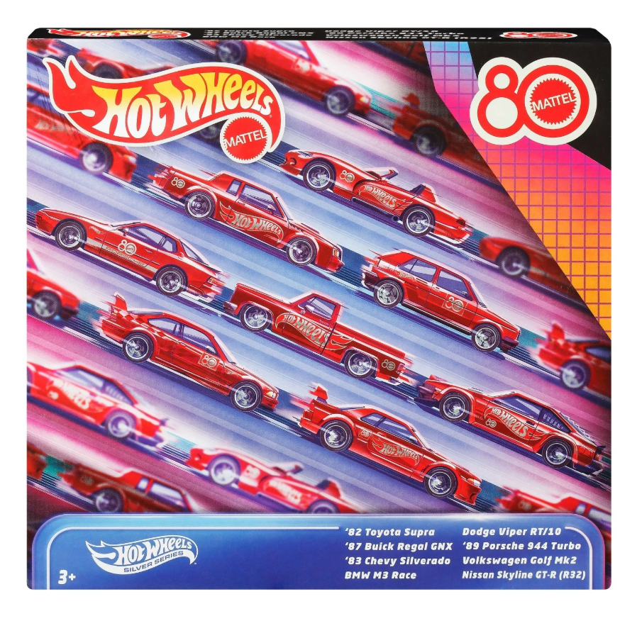 Hot Wheels - Silver Series - Mattel 80th Anniversary - Collector Set - Set of 8