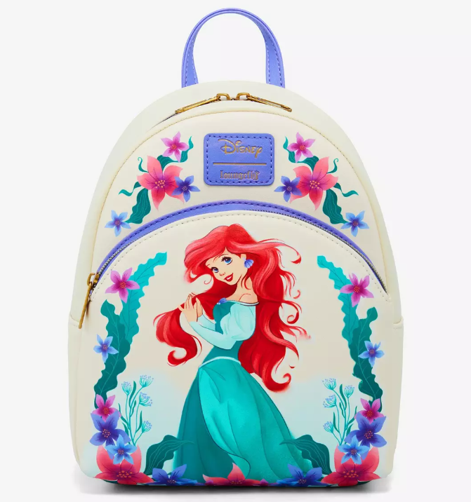 Loungefly Mini Backpack - Disney - The Little Mermaid - Sea Flowers