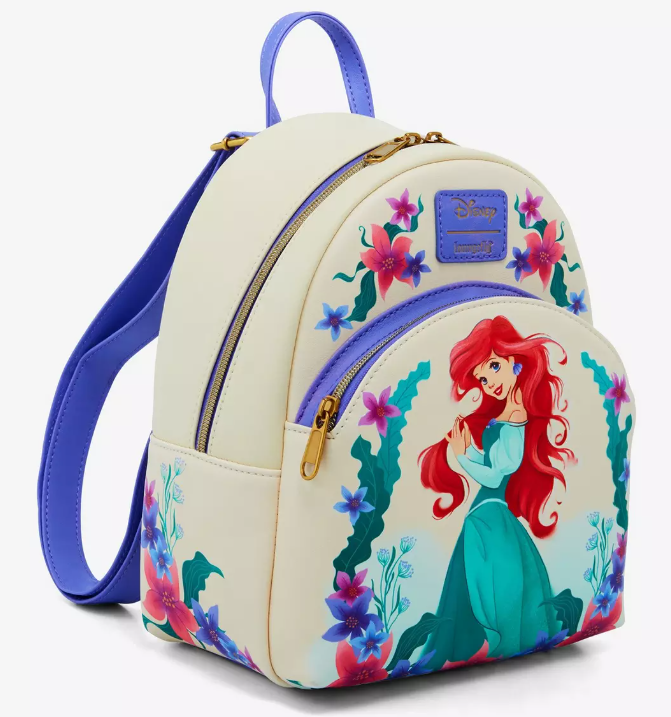 Loungefly Mini Backpack - Disney - The Little Mermaid - Sea Flowers